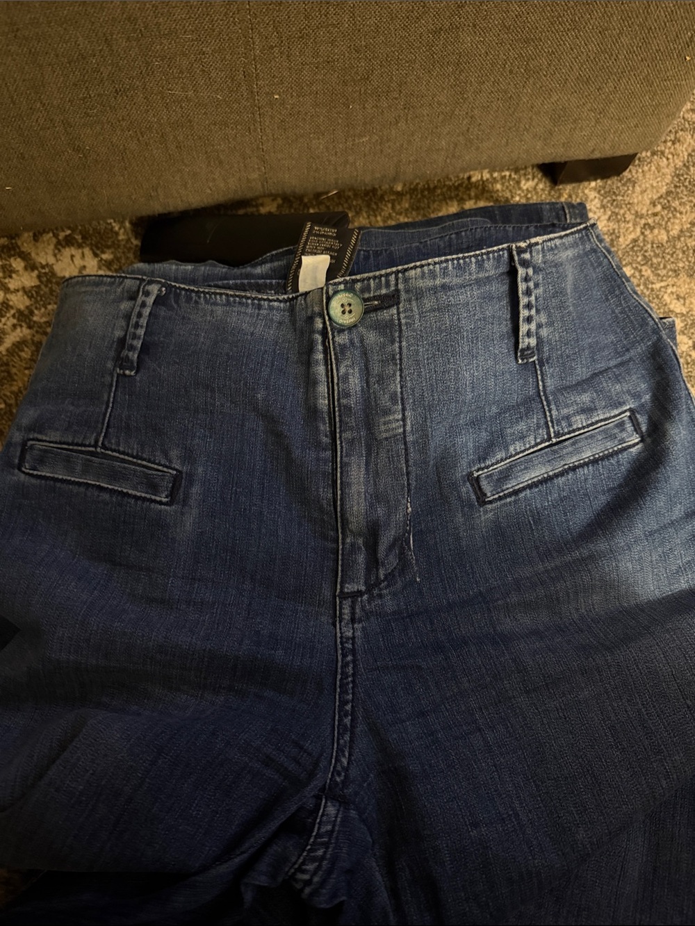 Classic Dark Blue Women's Jeans Wide Leg